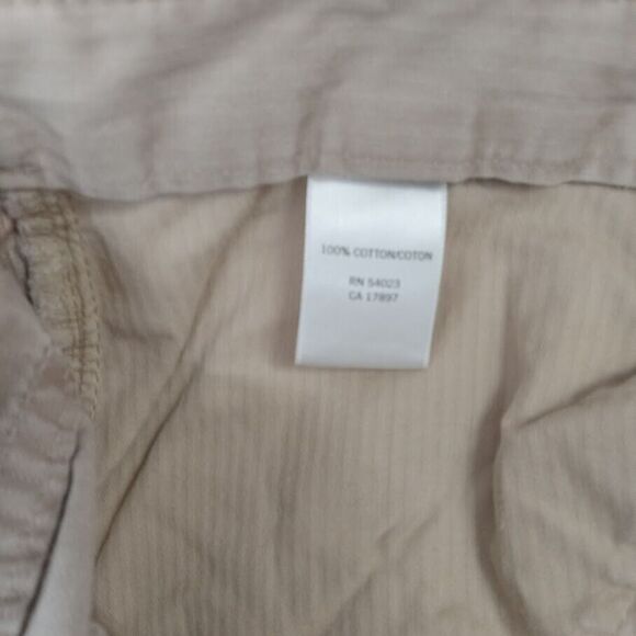 Banana Republic Pants Mens 36x30 Beige Khaki Herringbone Stripe Pattern Flaps - Picture 9 of 10